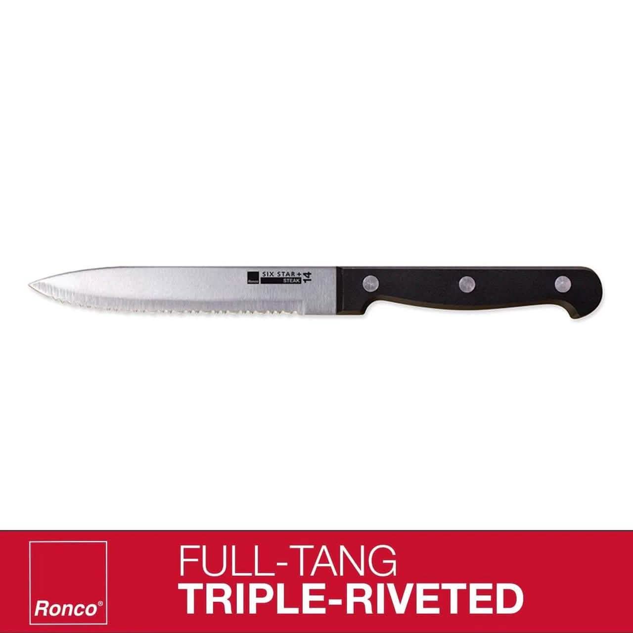 4-Piece Set: Steak Knife Set Stainless-Steel Serrated Blades DailySale