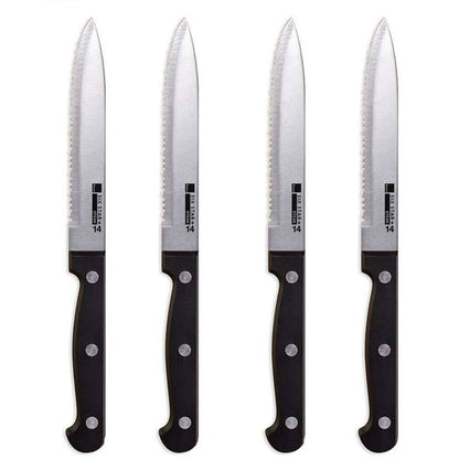 4-Piece Set: Steak Knife Set Stainless-Steel Serrated Blades DailySale