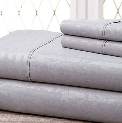 4-Piece Set: Super-Soft 1600 Series Bamboo Embossed Bed Sheet DailySale