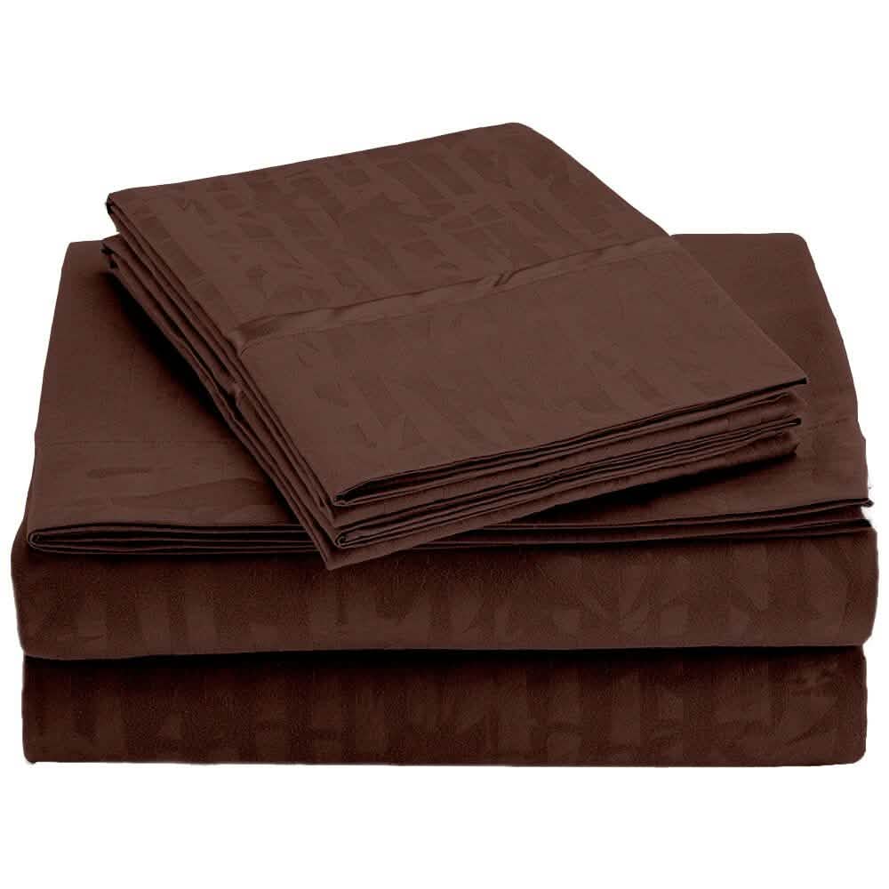 4-Piece Set: Super-Soft 1600 Series Bamboo Embossed Bed Sheet DailySale