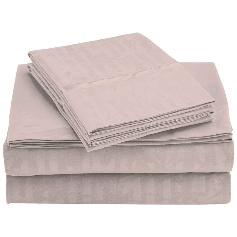 4-Piece Set: Super-Soft 1600 Series Bamboo Embossed Bed Sheet DailySale