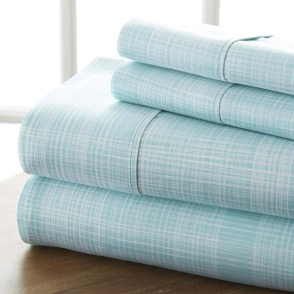 4-Piece Set: Thatch Patterned Hypoallergenic Deep Pocket Sheet Set DailySale