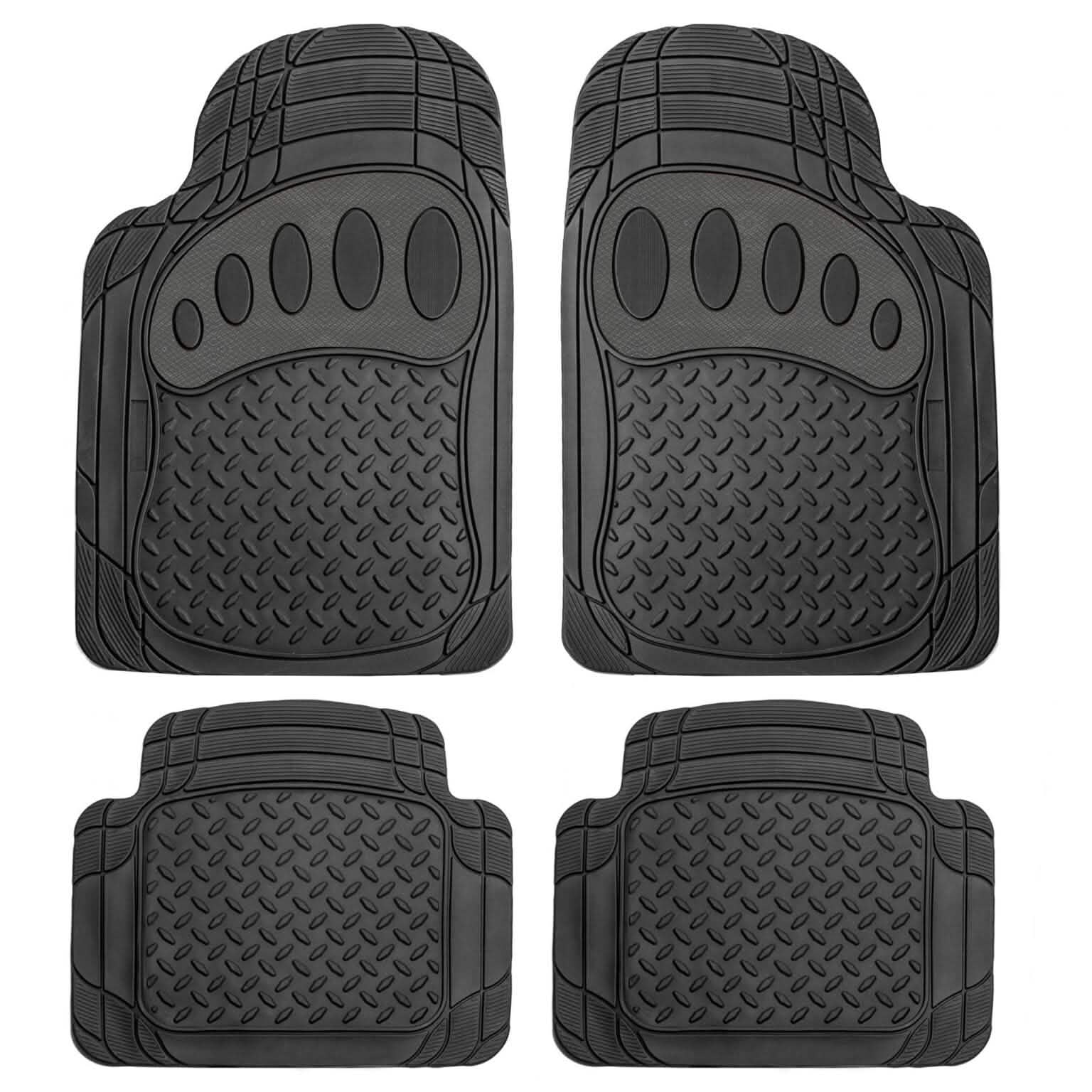 4-Piece Set: Trimmable ClimaProof™ Non-Slip Rubber Floor Mats With Footprint Design DailySale