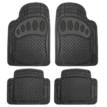 4-Piece Set: Trimmable ClimaProof™ Non-Slip Rubber Floor Mats With Footprint Design DailySale