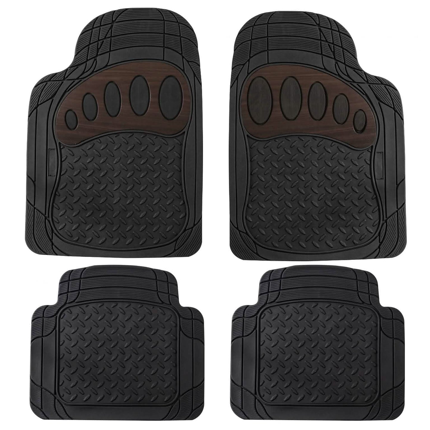 4-Piece Set: Trimmable ClimaProof™ Non-Slip Rubber Floor Mats With Footprint Design DailySale