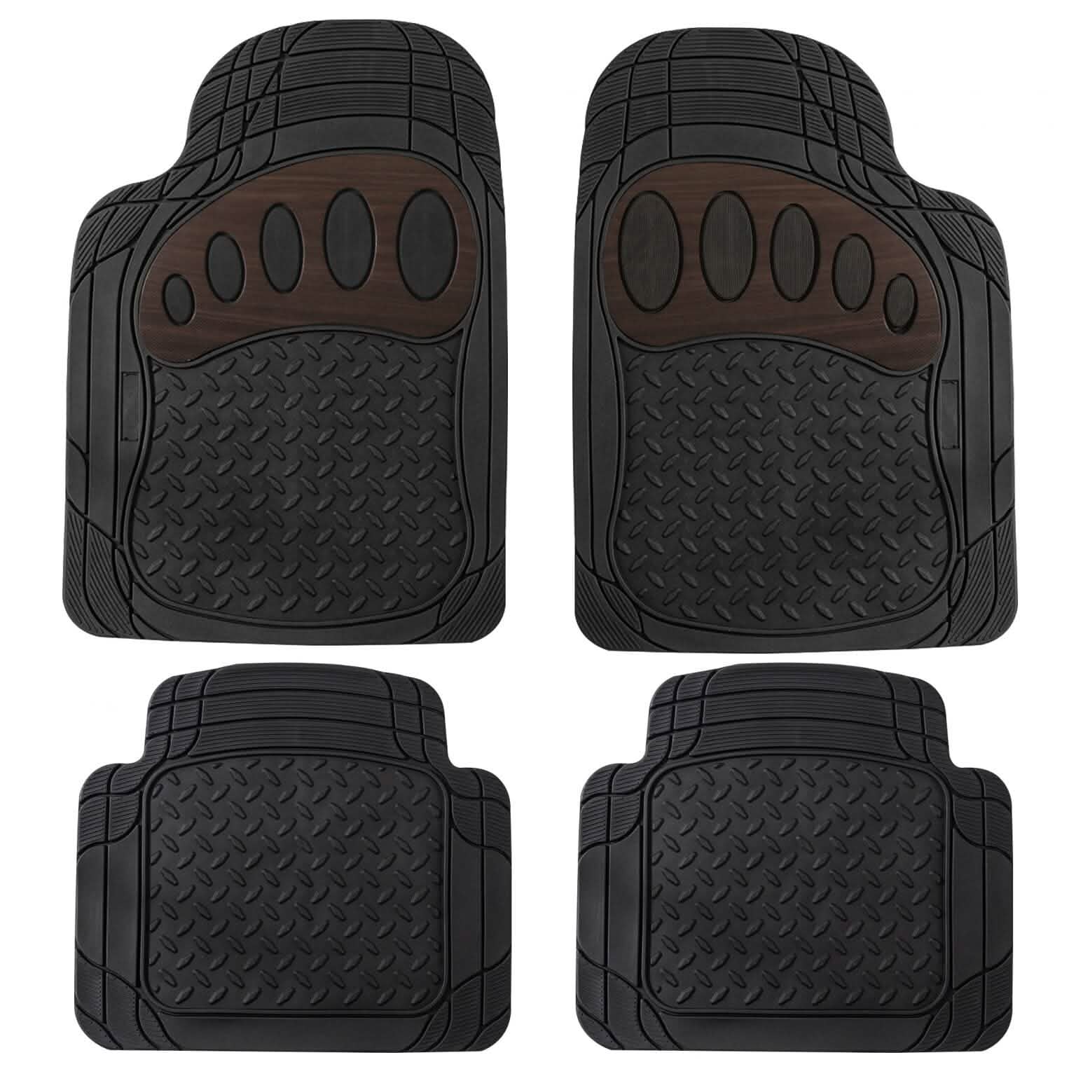 4-Piece Set: Trimmable ClimaProof™ Non-Slip Rubber Floor Mats With Footprint Design DailySale