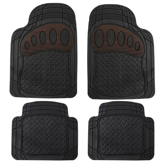 4-Piece Set: Trimmable ClimaProof™ Non-Slip Rubber Floor Mats With Footprint Design DailySale