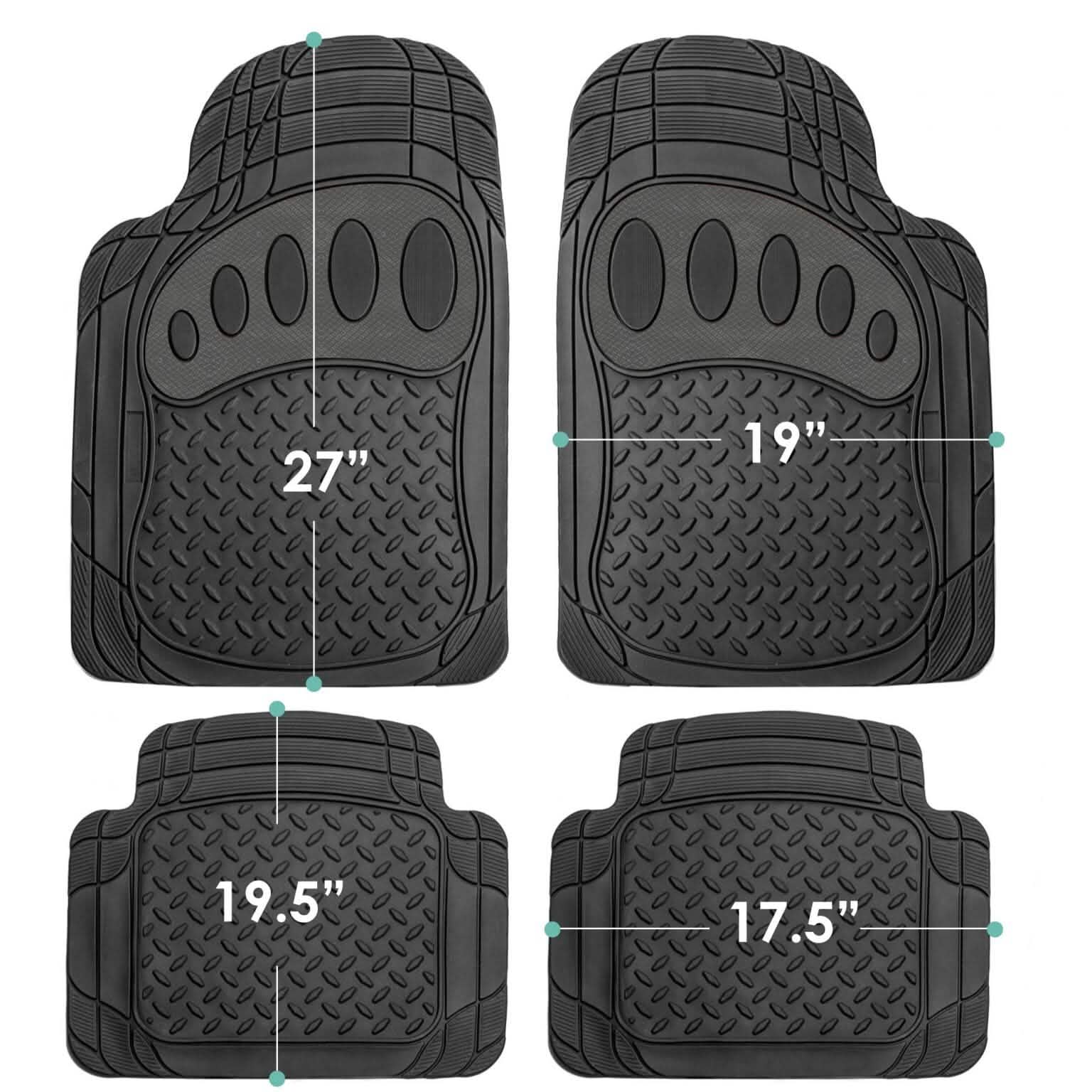 4-Piece Set: Trimmable ClimaProof™ Non-Slip Rubber Floor Mats With Footprint Design DailySale