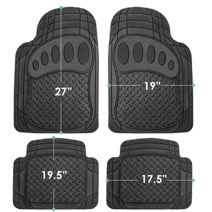 4-Piece Set: Trimmable ClimaProof™ Non-Slip Rubber Floor Mats With Footprint Design DailySale