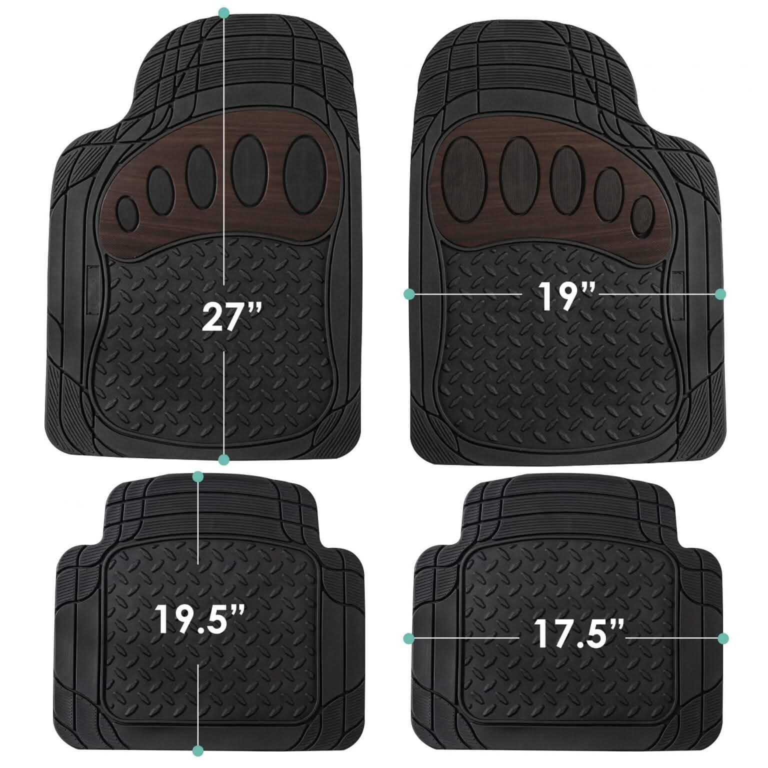 4-Piece Set: Trimmable ClimaProof™ Non-Slip Rubber Floor Mats With Footprint Design DailySale