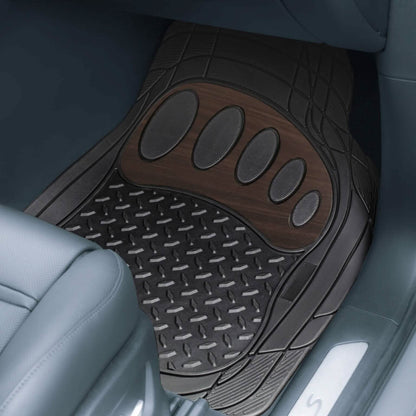 4-Piece Set: Trimmable ClimaProof™ Non-Slip Rubber Floor Mats With Footprint Design DailySale