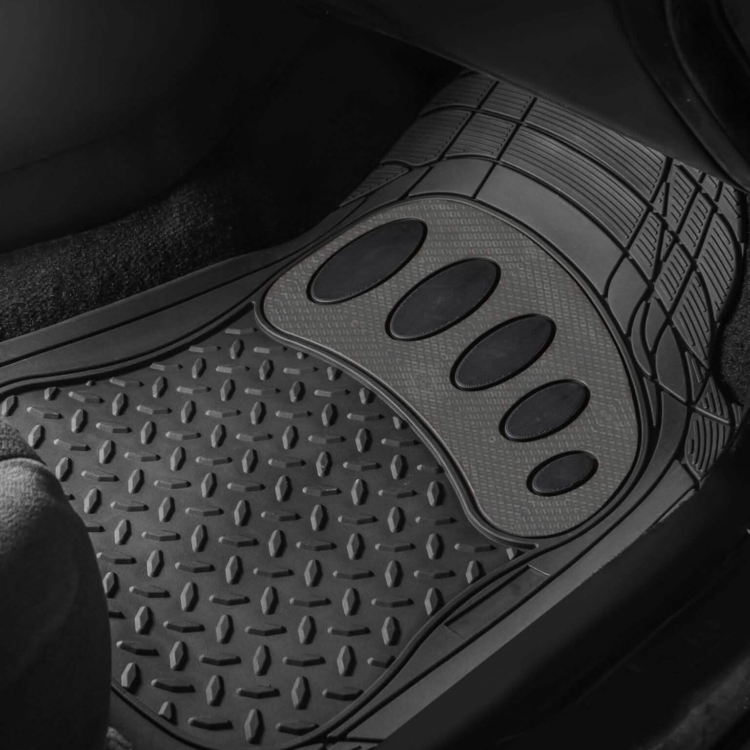 4-Piece Set: Trimmable ClimaProof™ Non-Slip Rubber Floor Mats With Footprint Design DailySale
