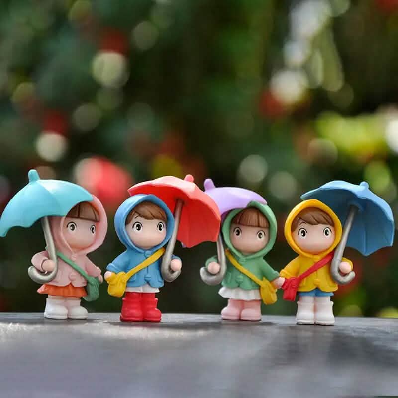 4-Piece Set: Umbrella Girl Figure Statue DailySale