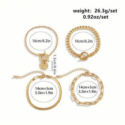 4-Piece Set: Women's Simple Fashion Bracelets DailySale