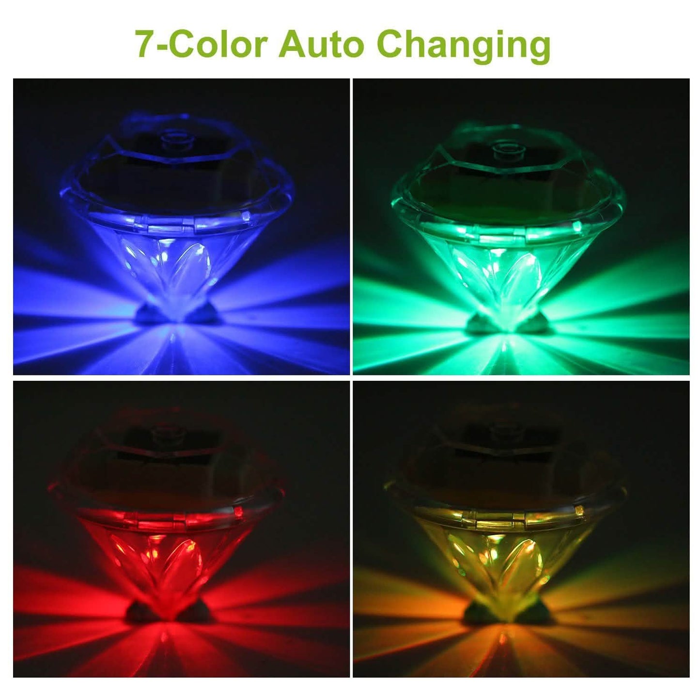 4-Piece: Solar Diamond LED Light Pathway Stake Decorative Lamp DailySale
