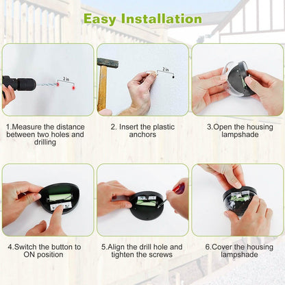 4-Piece: Solar Fence Outdoor Lights DailySale