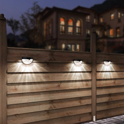 4-Piece: Solar Fence Outdoor Lights DailySale