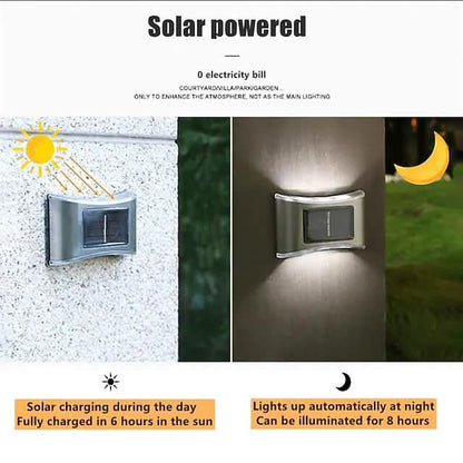 4-Piece: Solar Outdoor 6 LED Waterproof Wall Lights DailySale