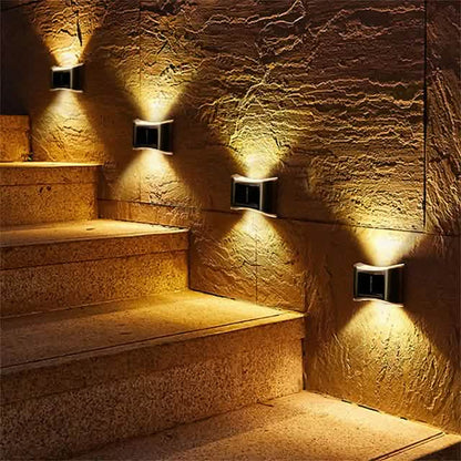 4-Piece: Solar Outdoor 6 LED Waterproof Wall Lights DailySale
