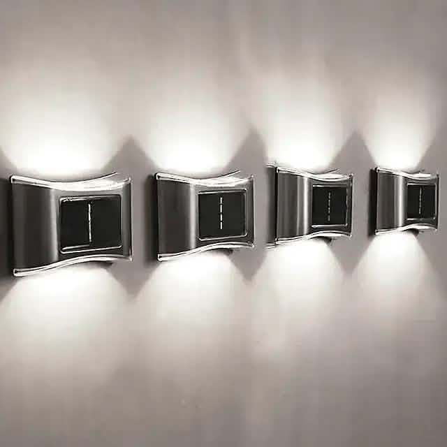 4-Piece: Solar Outdoor 6 LED Waterproof Wall Lights DailySale