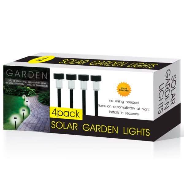4-Piece: Solar Powered Garden Lights Set DailySale