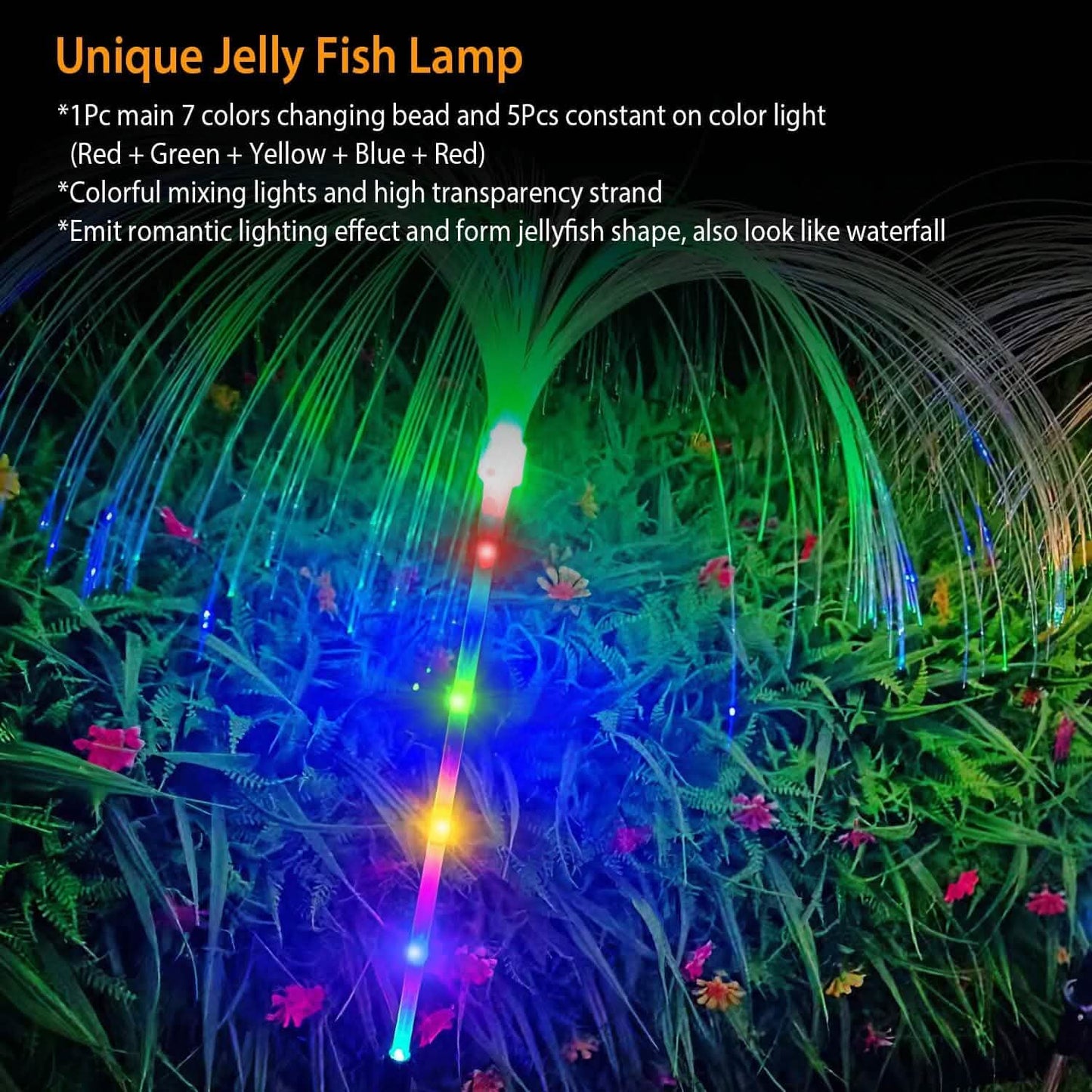 4-Piece: Solar Powered Jellyfish Lights DailySale