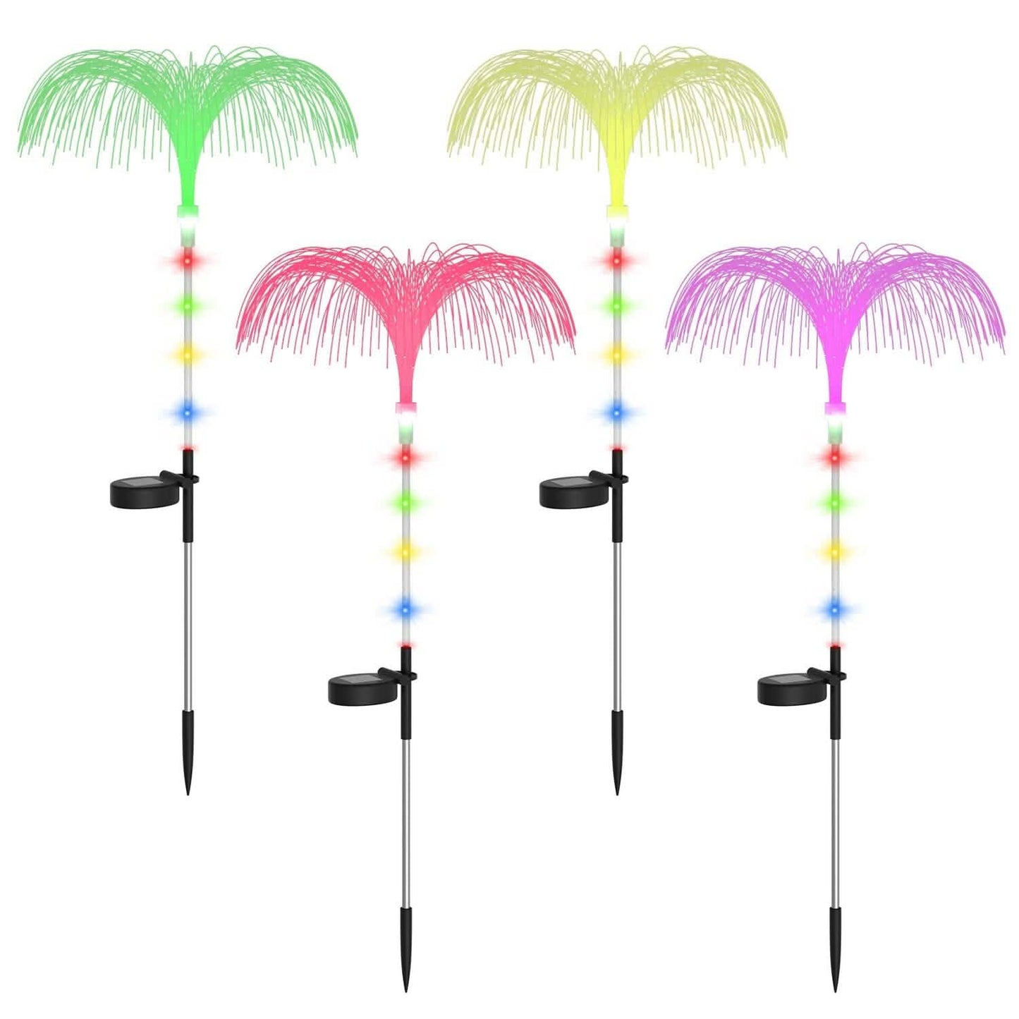 4-Piece: Solar Powered Jellyfish Lights DailySale