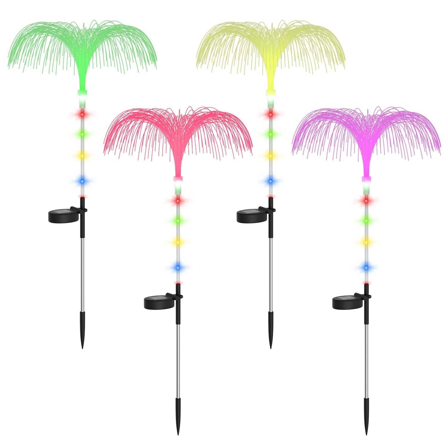 4-Piece: Solar Powered Jellyfish Lights DailySale