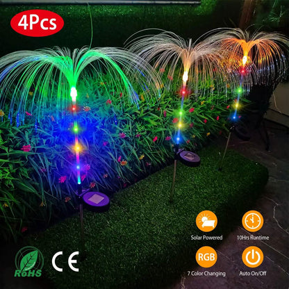 4-Piece: Solar Powered Jellyfish Lights DailySale