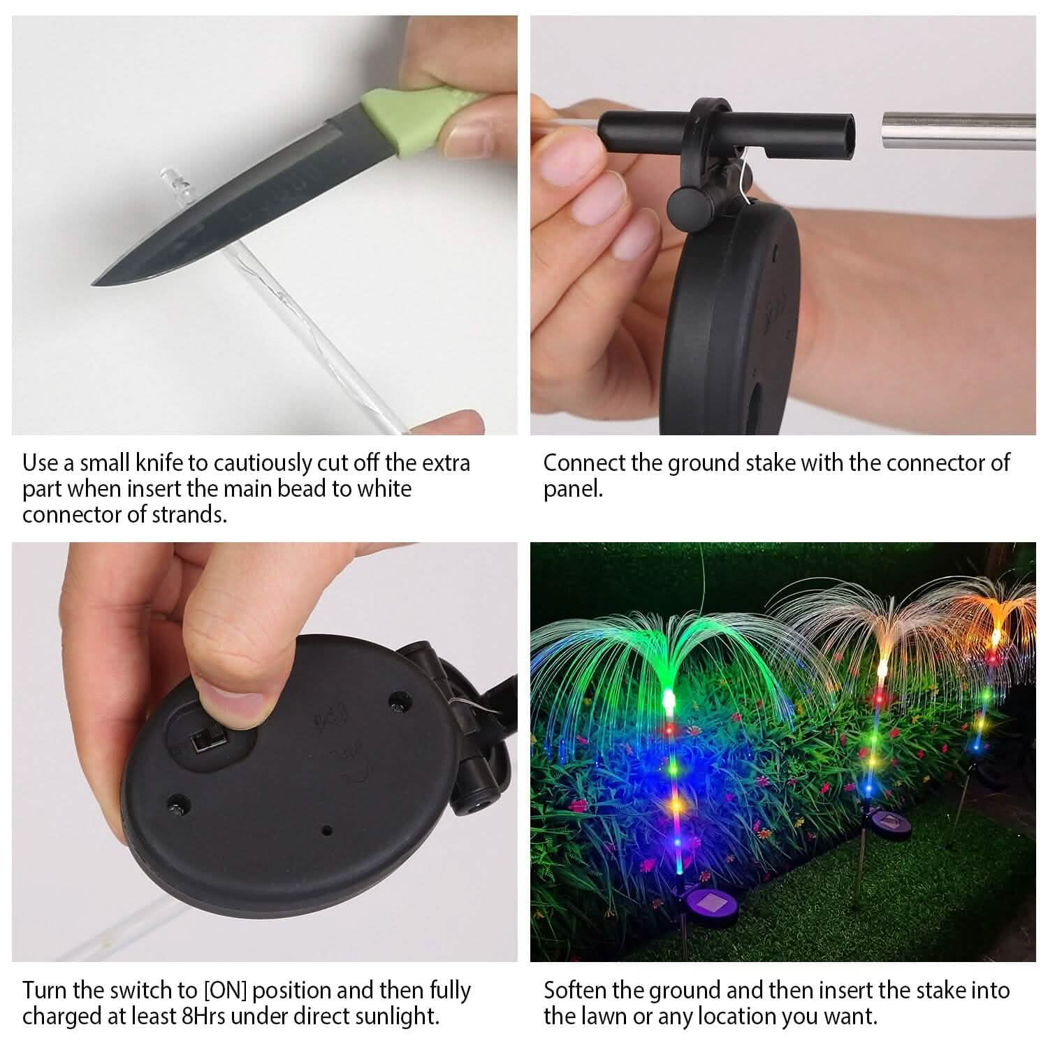 4-Piece: Solar Powered Jellyfish Lights DailySale