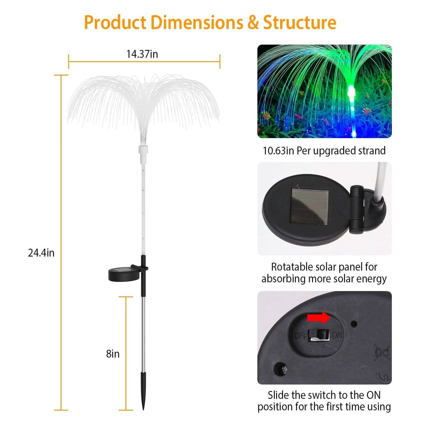 4-Piece: Solar Powered Jellyfish Lights DailySale
