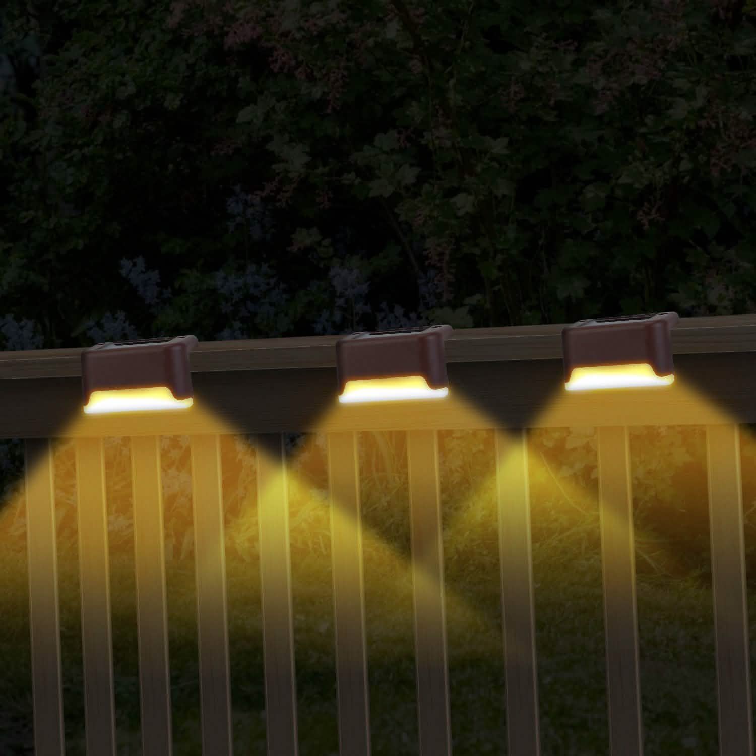 4-Piece: Solar Powered LED Step Lights DailySale