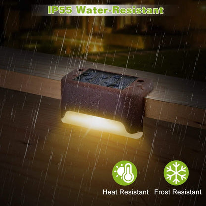 4-Piece: Solar Powered LED Step Lights DailySale