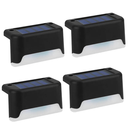 4-Piece: Solar Powered LED Step Lights DailySale