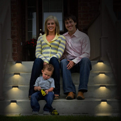 4-Piece: Solar Powered LED Step Lights DailySale