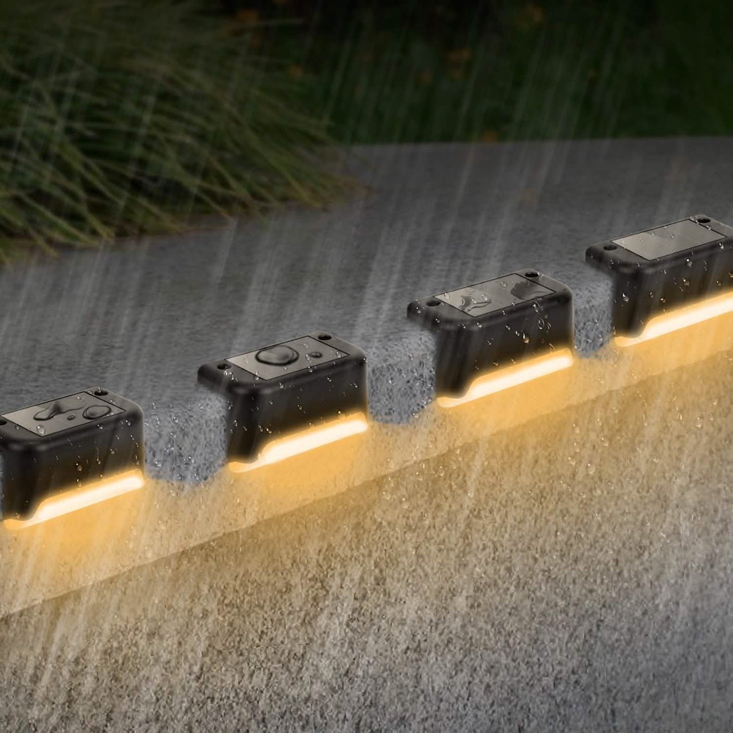 4-Piece: Solar Powered LED Step Lights DailySale