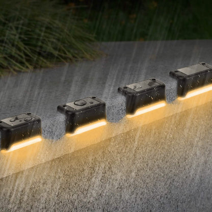 4-Piece: Solar Powered LED Step Lights DailySale
