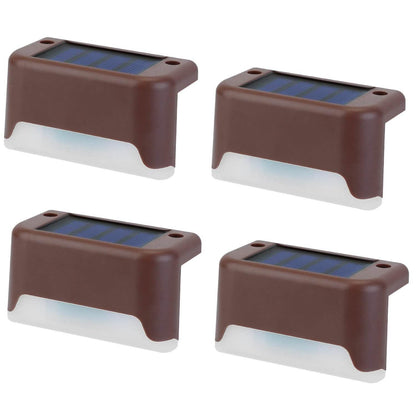4-Piece: Solar Powered LED Step Lights DailySale