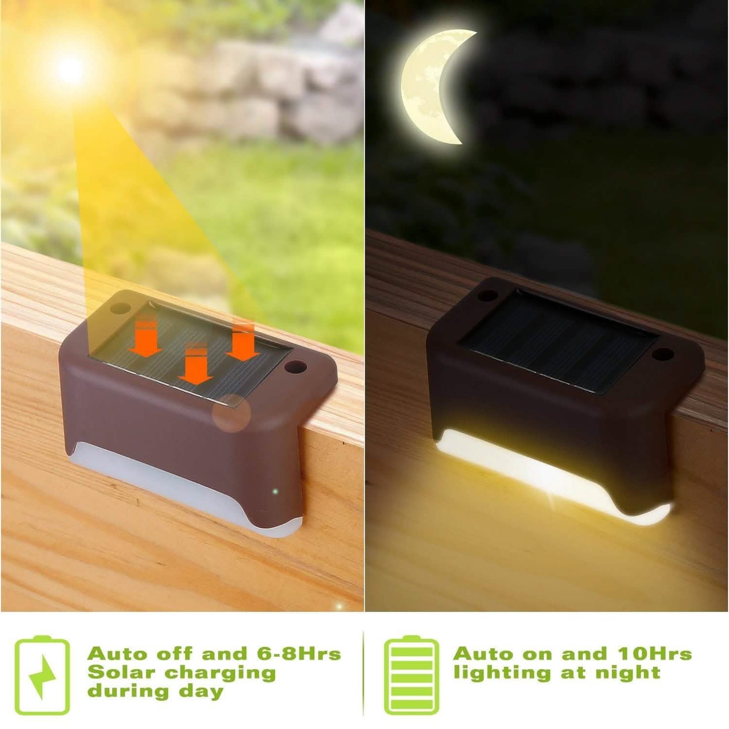 4-Piece: Solar Powered LED Step Lights DailySale