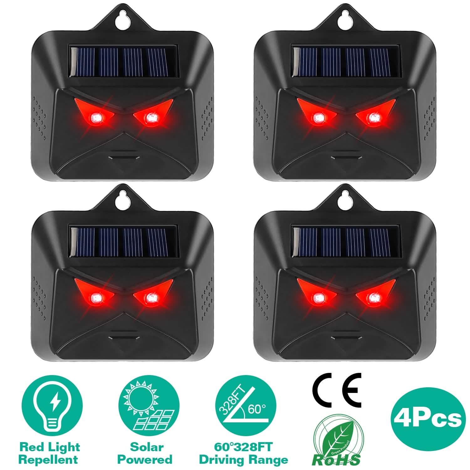 4-Piece: Solar Predator Control Light DailySale