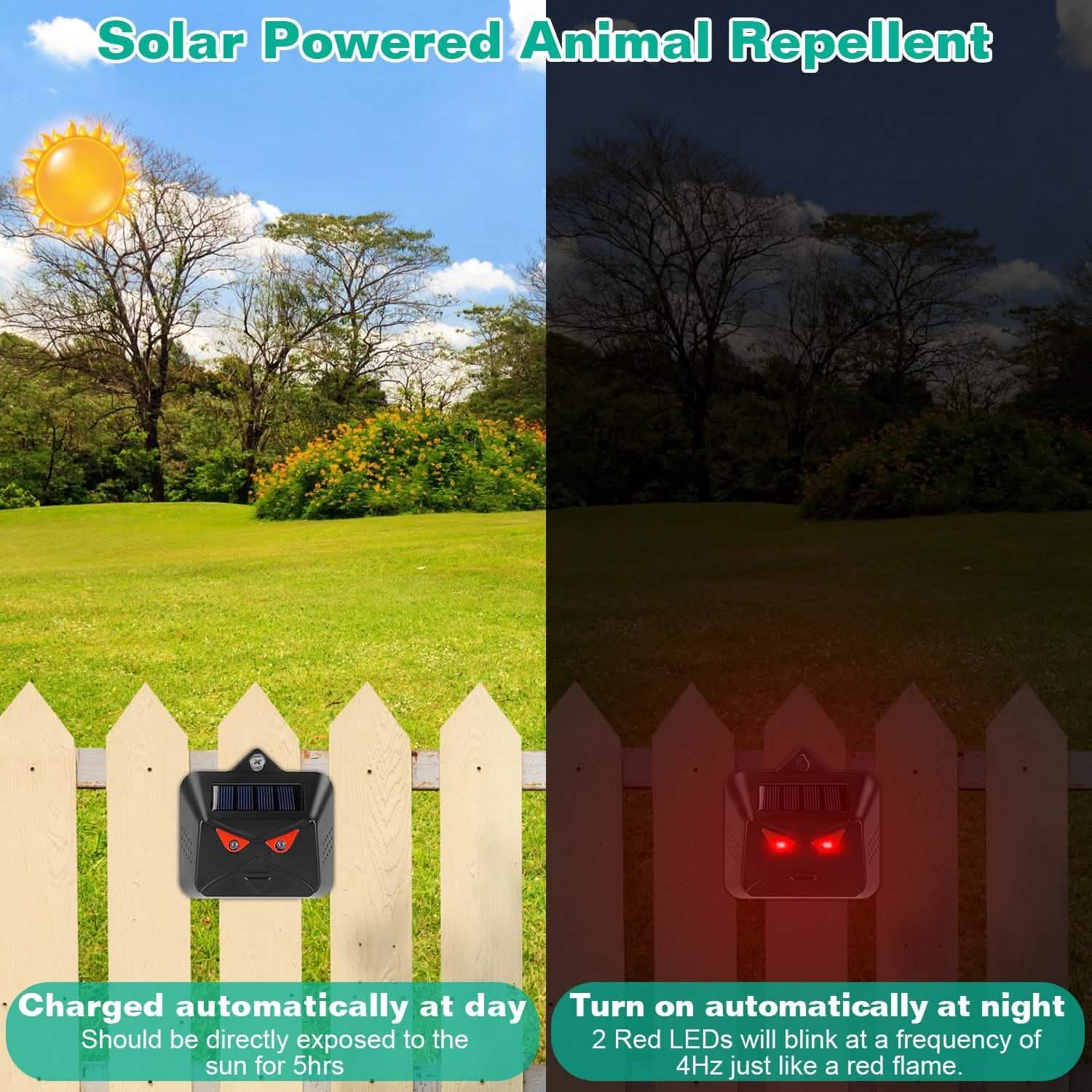 4-Piece: Solar Predator Control Light DailySale