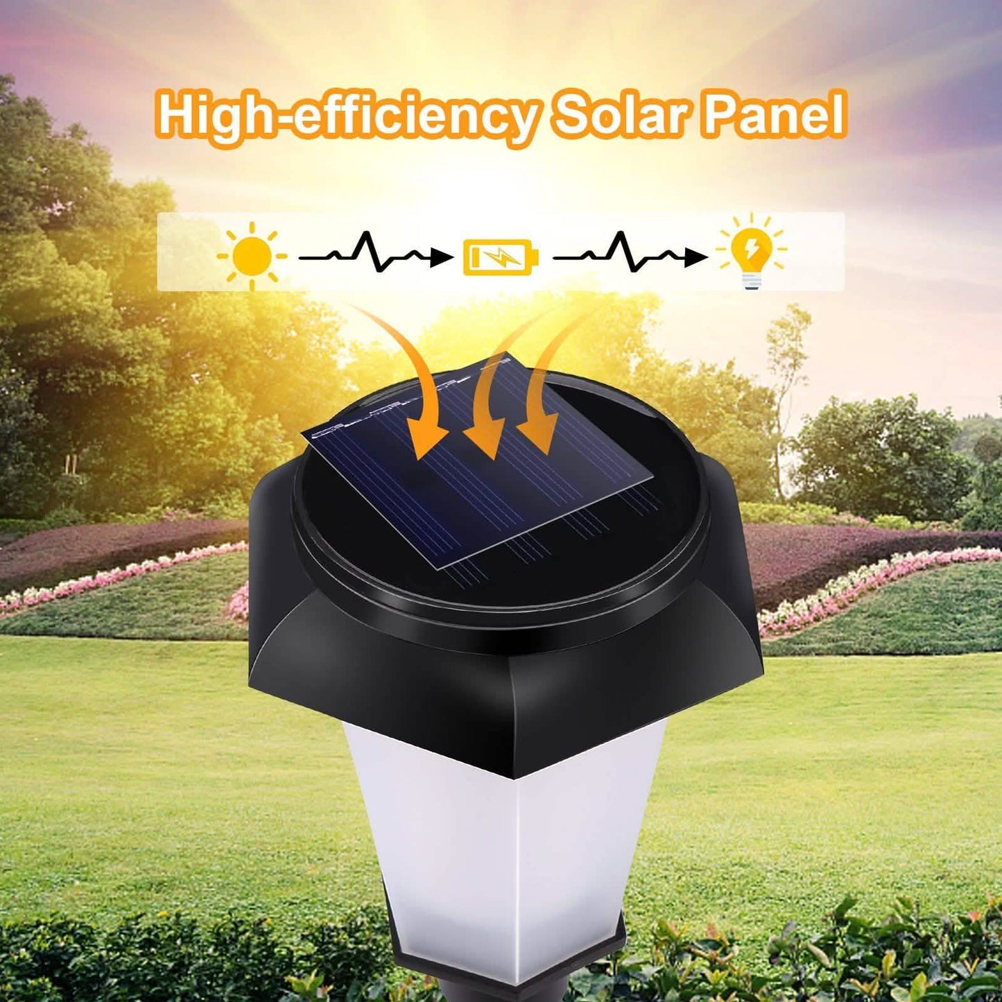 4-Piece: Solar Torch Outdoor Light with Flickering Flame DailySale