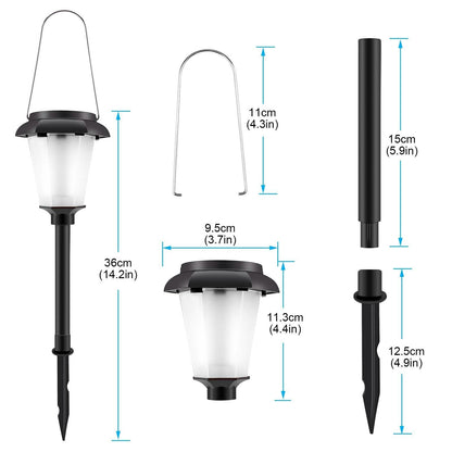 4-Piece: Solar Torch Outdoor Light with Flickering Flame DailySale