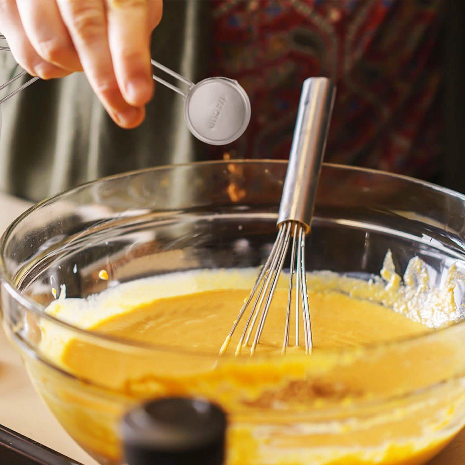 4-Piece: Stainless Steel Measuring Cups Stackable Kitchen Spoons Set DailySale