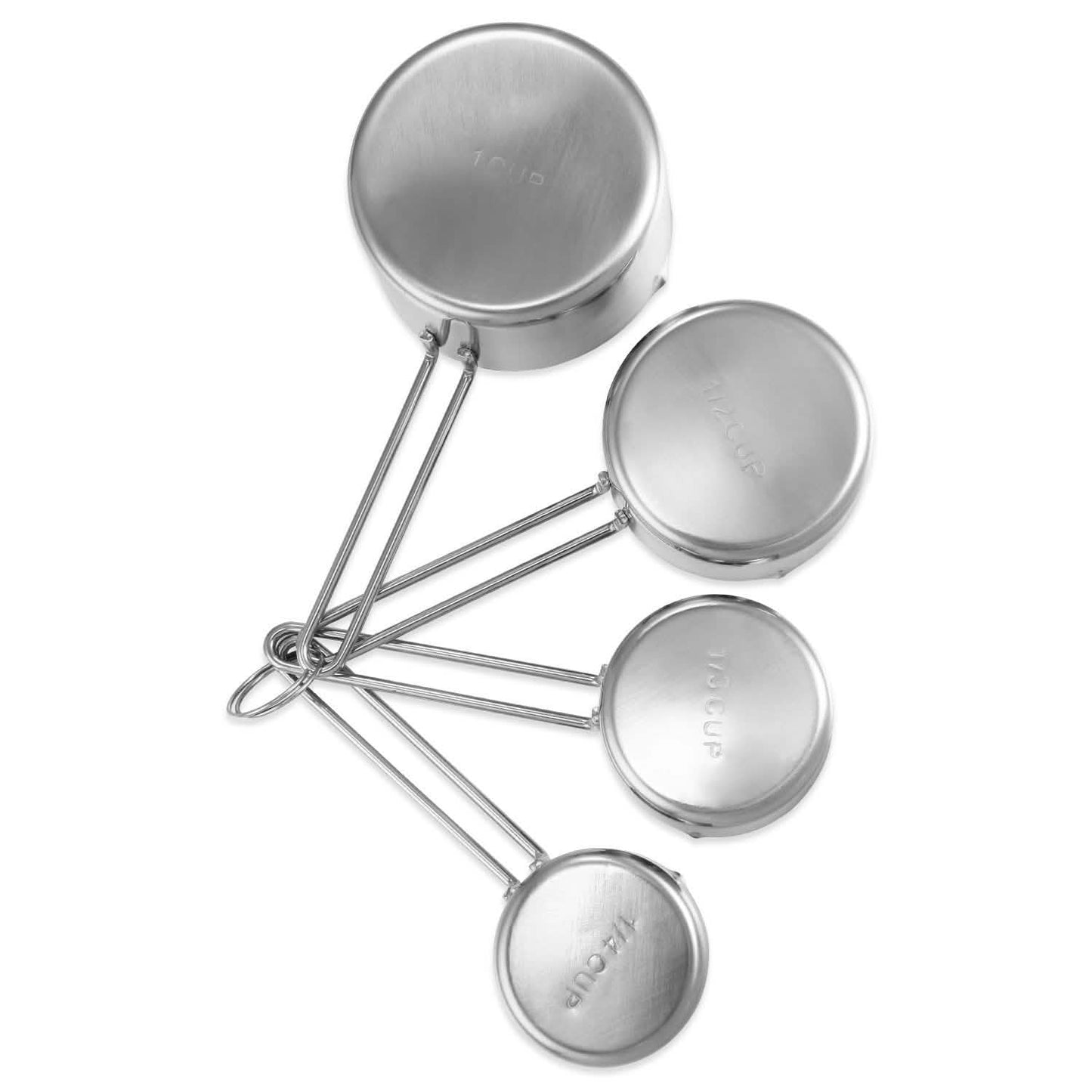 4-Piece: Stainless Steel Measuring Cups Stackable Kitchen Spoons Set DailySale
