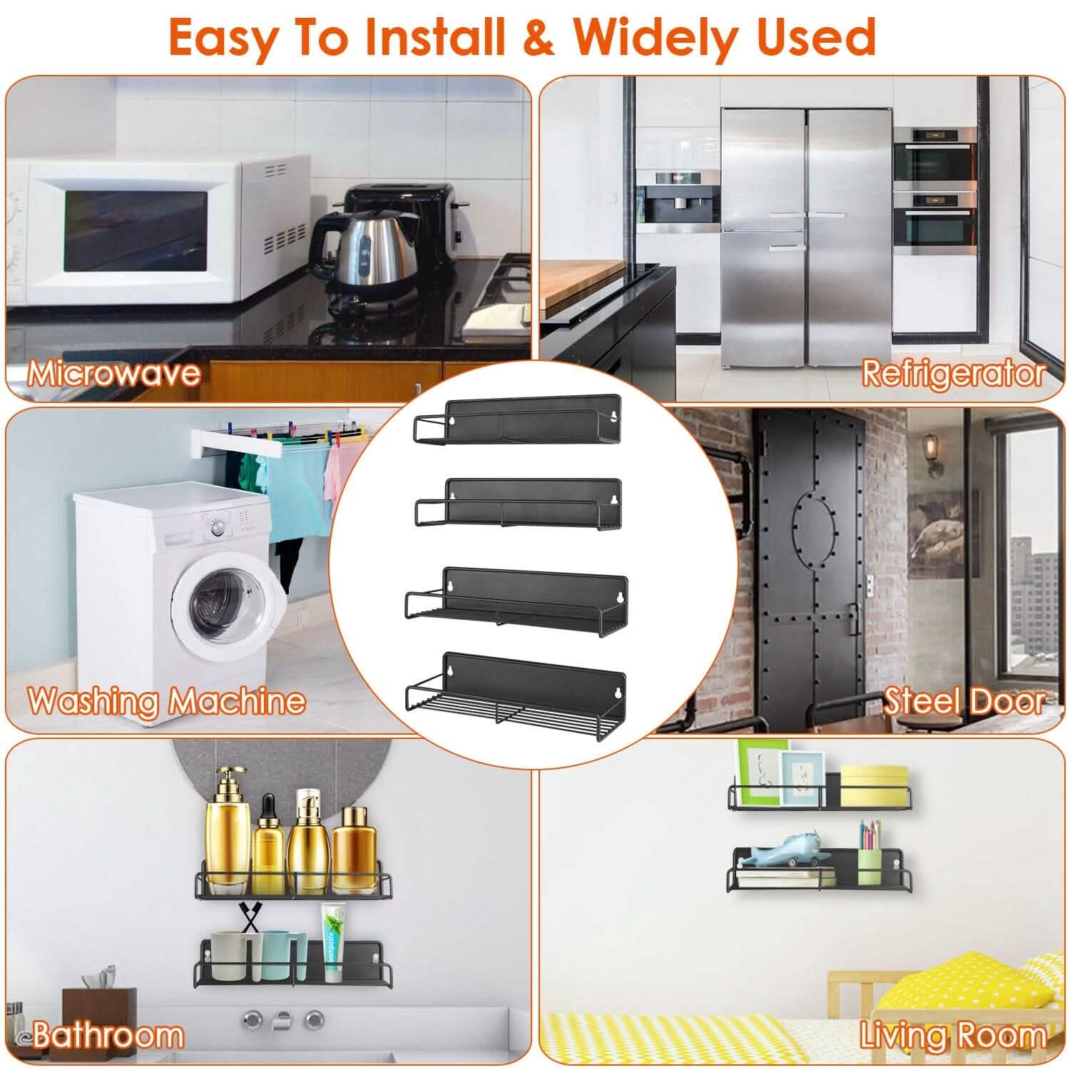 4-Piece: Strong Magnetic Spice Rack Organizer DailySale