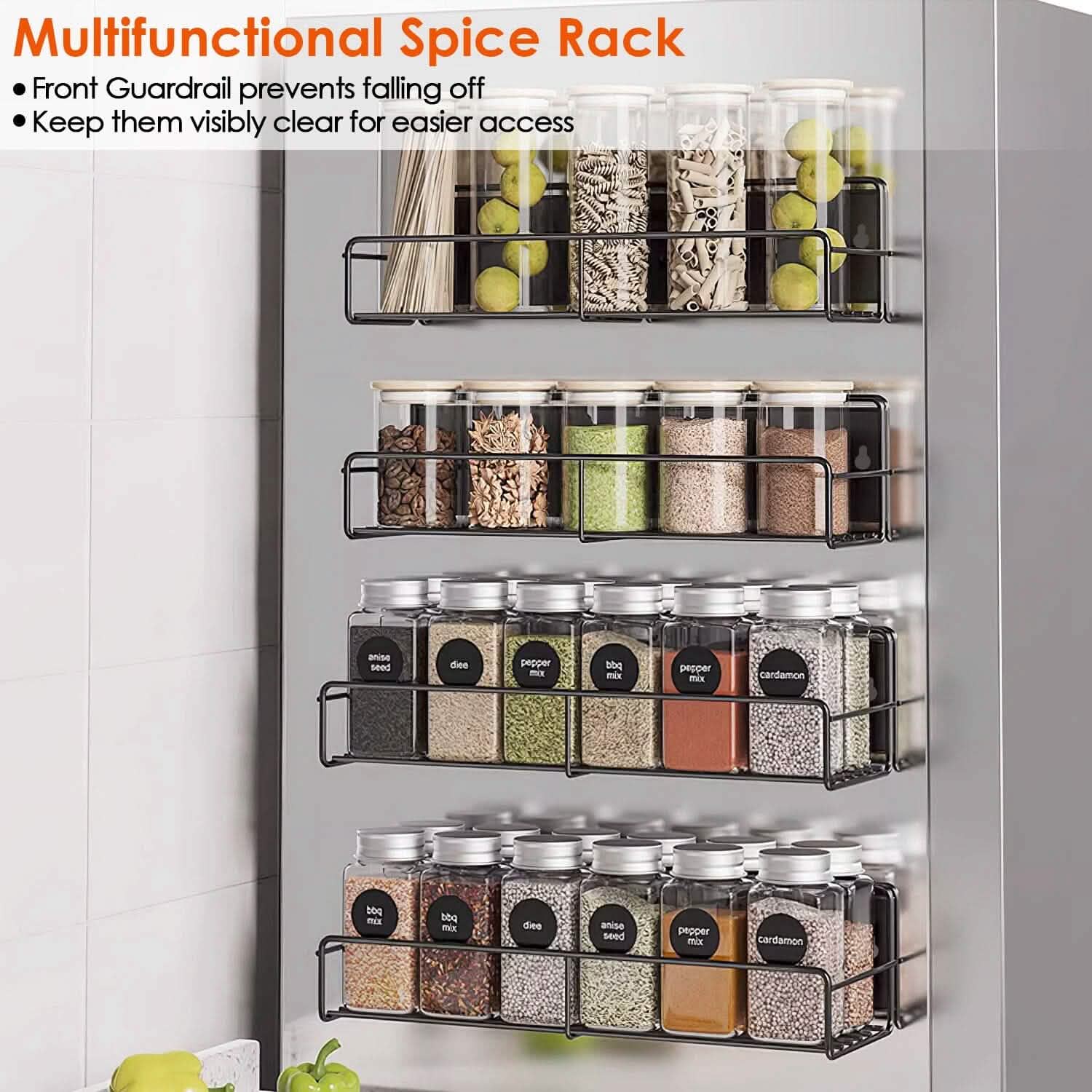 4-Piece: Strong Magnetic Spice Rack Organizer DailySale