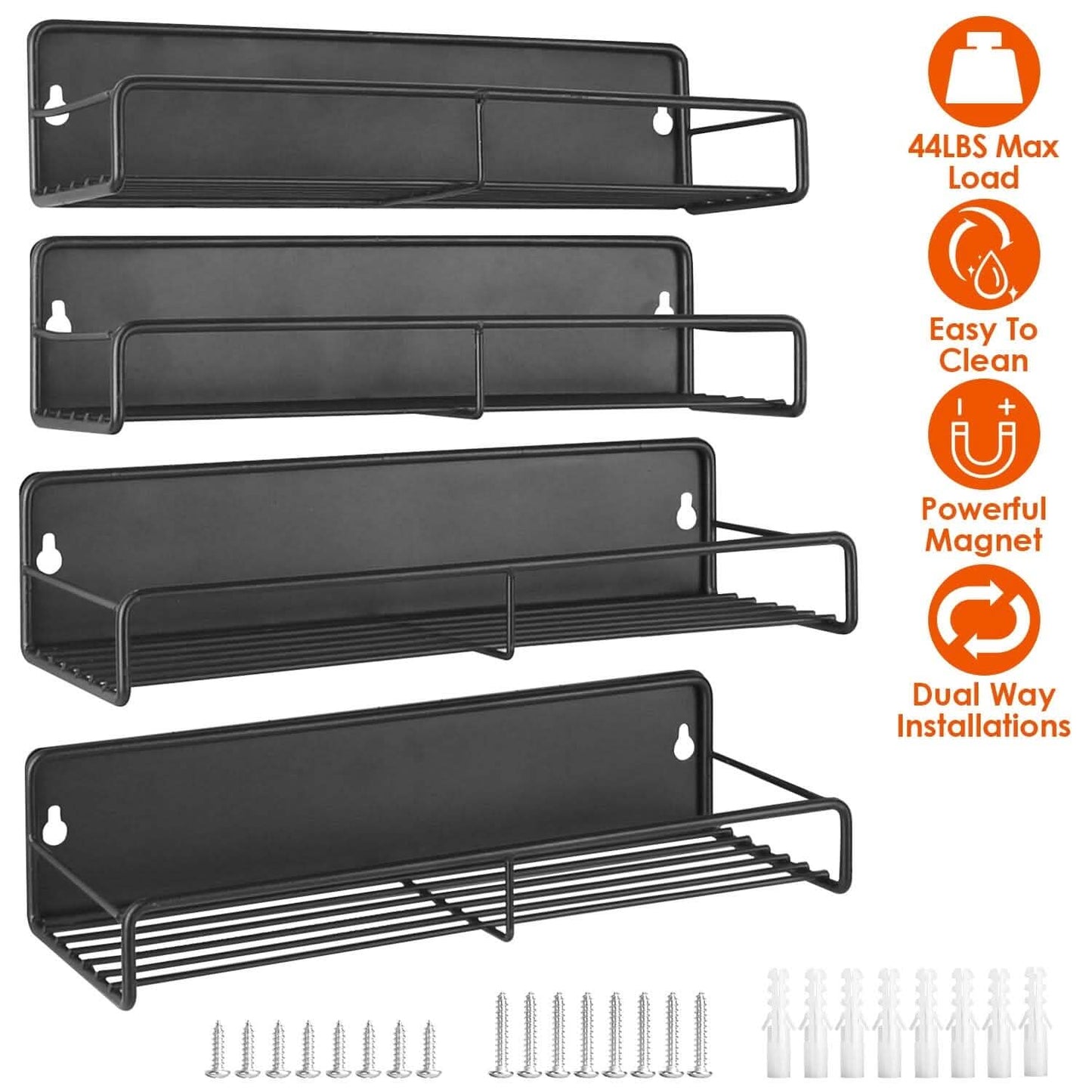 4-Piece: Strong Magnetic Spice Rack Organizer DailySale