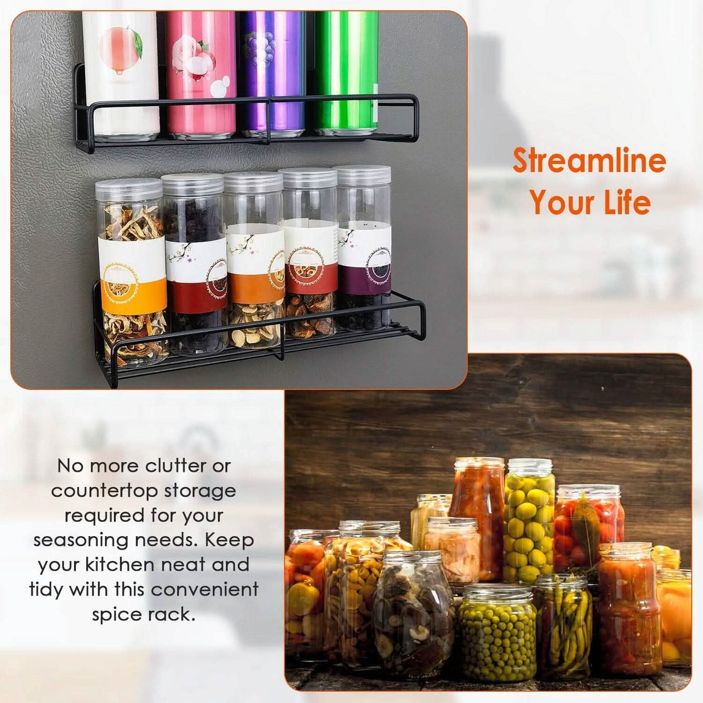 4-Piece: Strong Magnetic Spice Rack Organizer DailySale