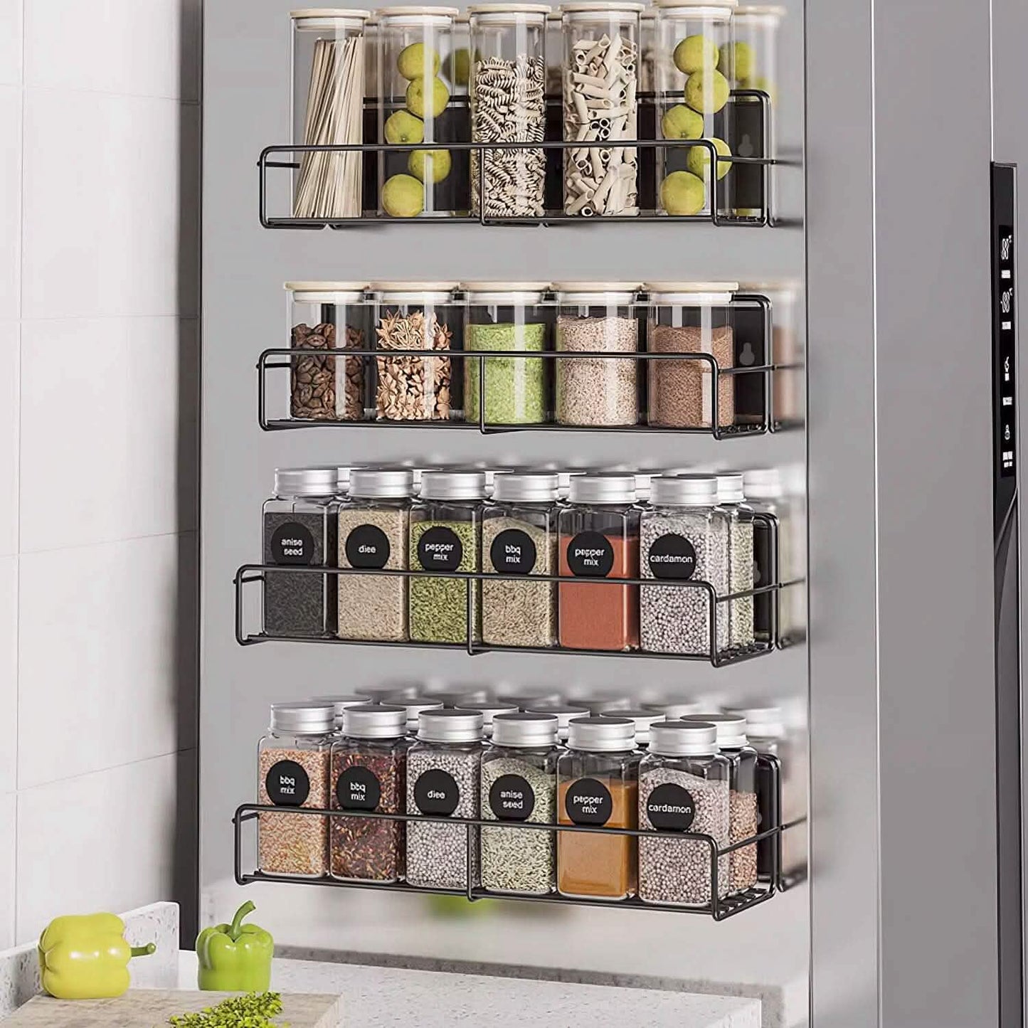 4-Piece: Strong Magnetic Spice Rack Organizer DailySale